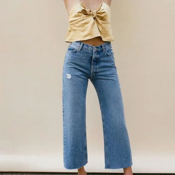 BDG Premium Vintage High-Waisted Wide Leg Jean – Light Blue Wash - Picture 2 of 7